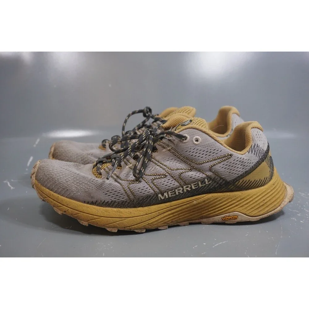 Merrell Moab Flight Trail Athletic Hiking Shoes Women’s 9.5 J067632 Grey Yellow
